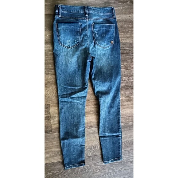 Indigo Rein Jeans Curvy Ankle Skinny  Juniors Size 27 Blue Button Fly High Waist - Picture 3 of 11